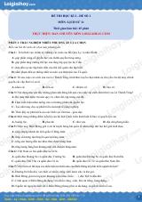 Đề thi học kì 2 Lịch sử 11 - Đề số 1